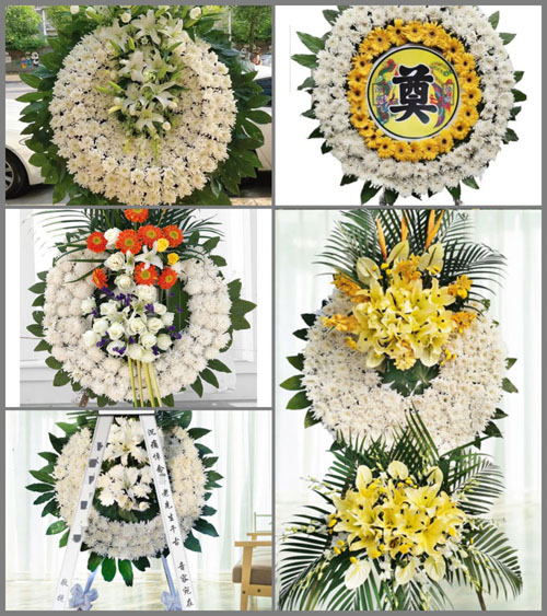 山东潍坊安丘市兴安街道小石泉村花圈速递